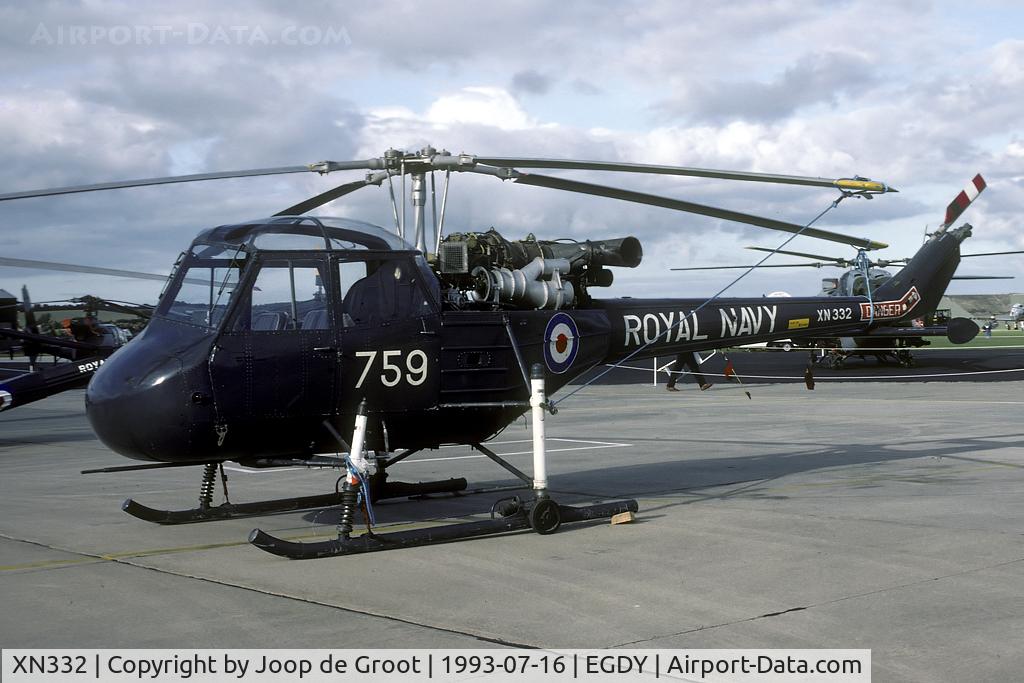 XN332, 1958 Saunders-Roe P531-1 C/N S2/5268, This Wasp prototype was test flown with the FAA 771 NAS.