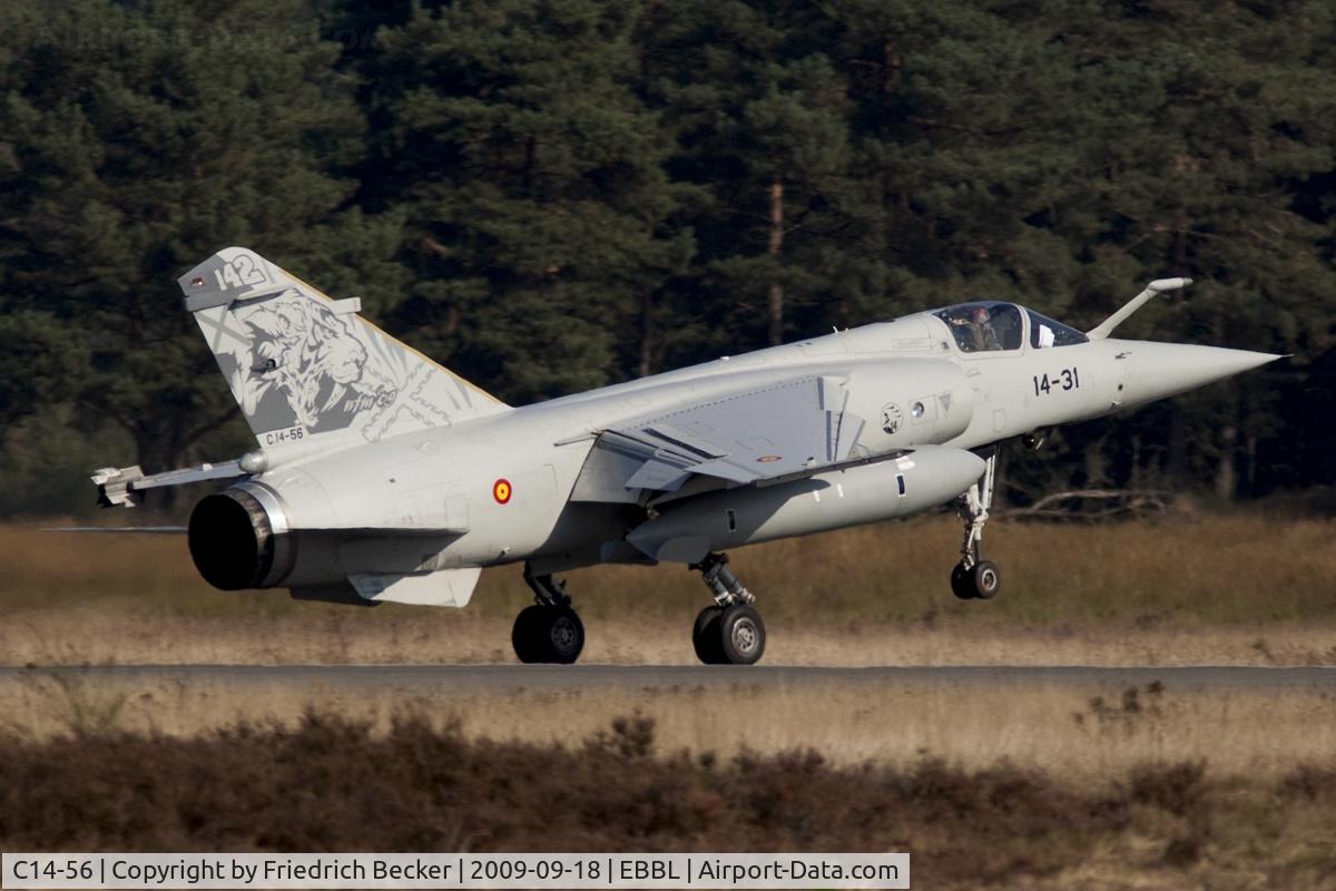 C14-56, Dassault Mirage F.1M C/N 71, touchdown