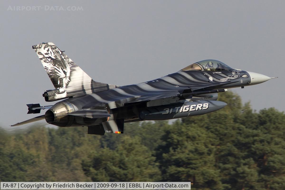 FA-87, SABCA F-16AM Fighting Falcon C/N 6H-87, low approach