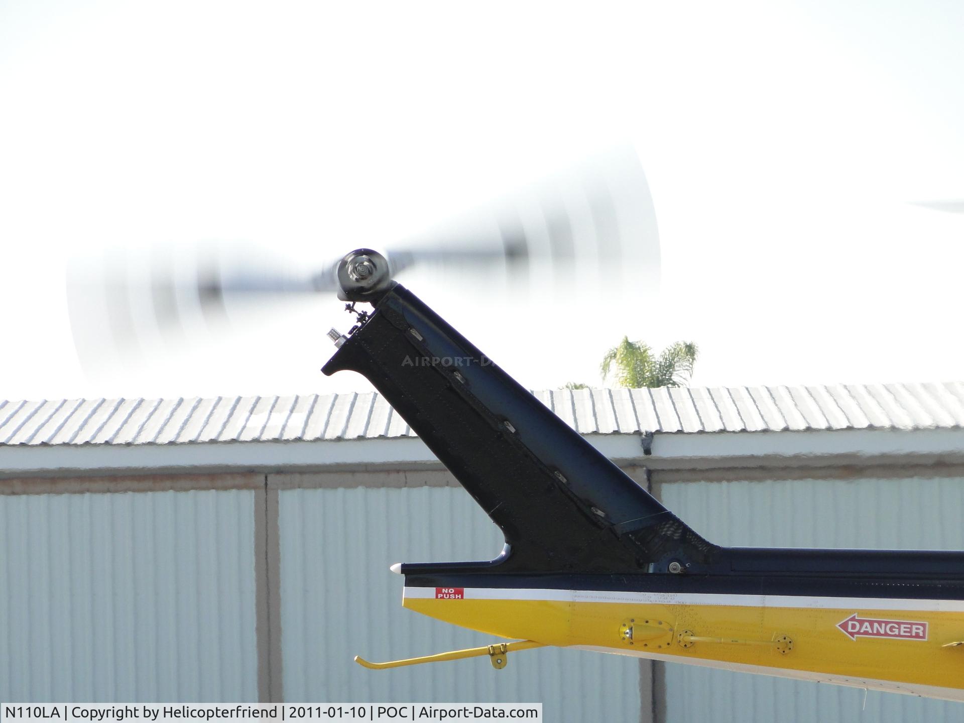 N110LA, 2005 Bell 412EP C/N 36392, Has new tail assembly with no Copter number visible, called Fast Tail, Crew member said it's like putting lipstick on a pig. Ship number will be on the rear of the cabin on both sides