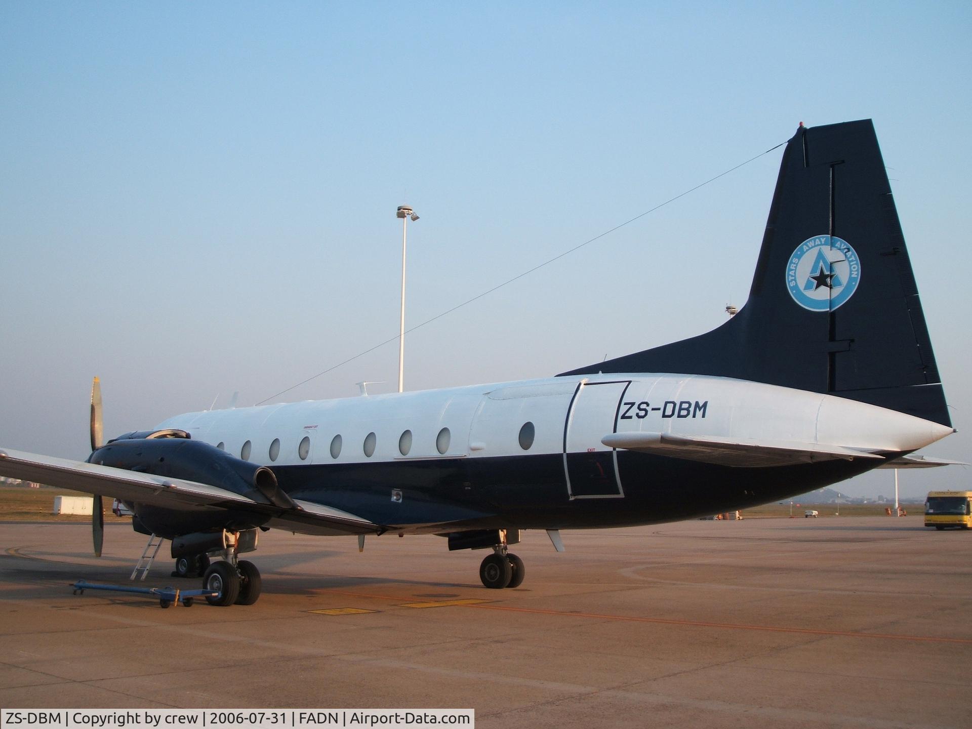 ZS-DBM, 1975 Hawker Siddeley HS.748 Series 2B C/N 1736, Freight contract for Imperial Cargo,South Africa