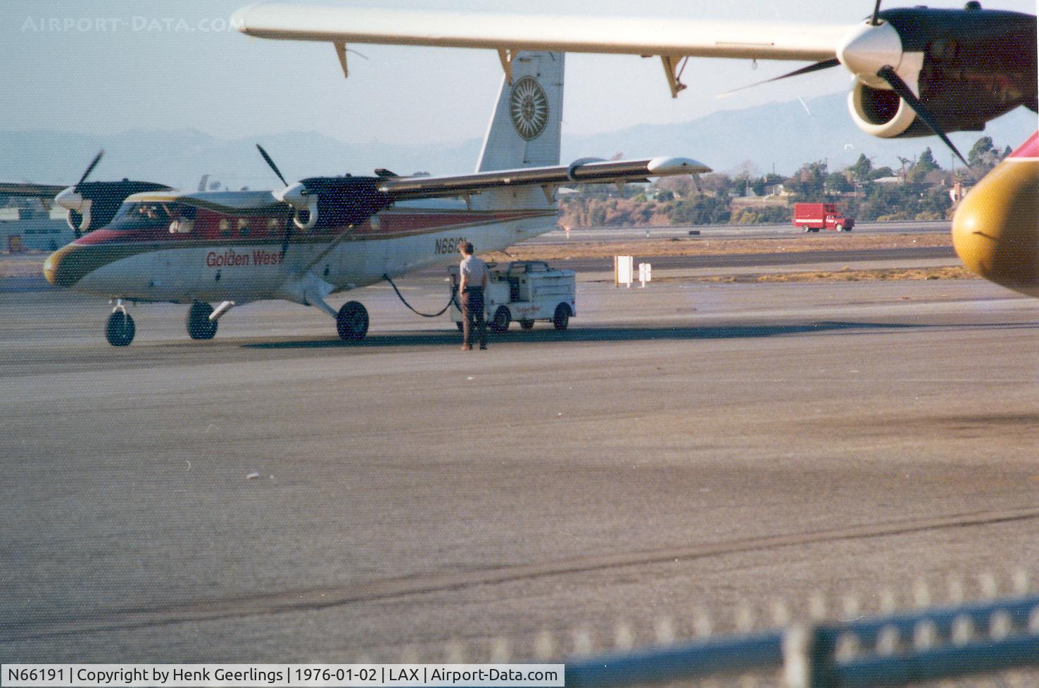 N66191, 1968 De Havilland Canada DHC-6-200 Twin Otter C/N 191, Golden West Airlines