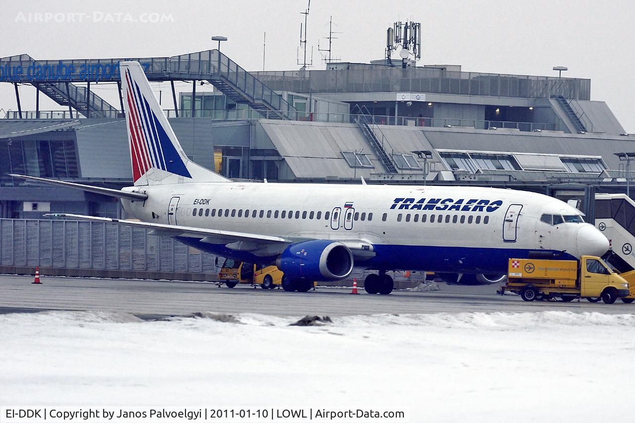 EI-DDK, 1989 Boeing 737-4S3 C/N 24165, Transaero Airlines Boeing B737-4S3 on apron in LOWL/LNZ