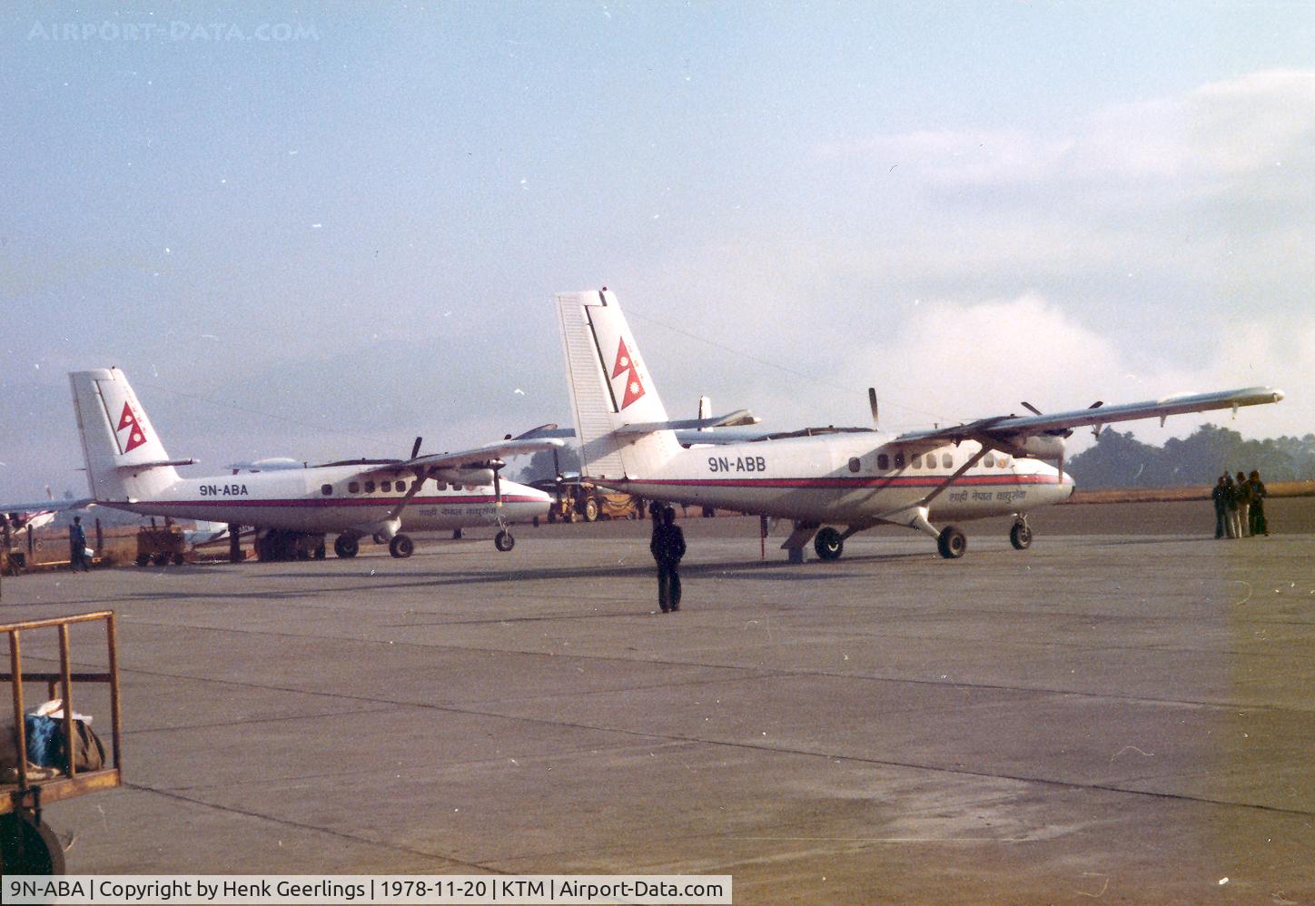 9N-ABA, 1971 De Havilland Canada DHC-6-300 Twin Otter C/N 301, Kathmandu , 1978