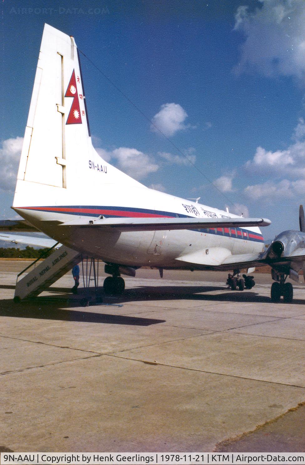 9N-AAU, 1969 Hawker Siddeley HS.748 Series 2A C/N 1671, Kathmandu , Nov 1978