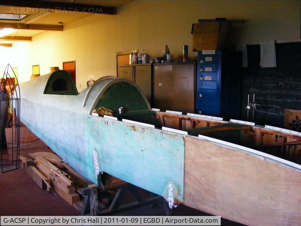 G-ACSP, 1934 De Havilland DH88 Comet C/N 1994, Amy Johnson's D.H. 88 Comet 'Black Magic' in the process of a complete restoration to airworthy condition