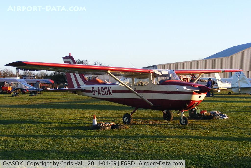 G-ASOK, 1964 Reims Cessna F172E Skyhawk C/N 0057, privately owned Cessna 172 based at Derby airfield