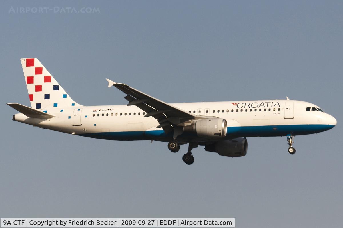 9A-CTF, 1991 Airbus A320-211 C/N 258, on final