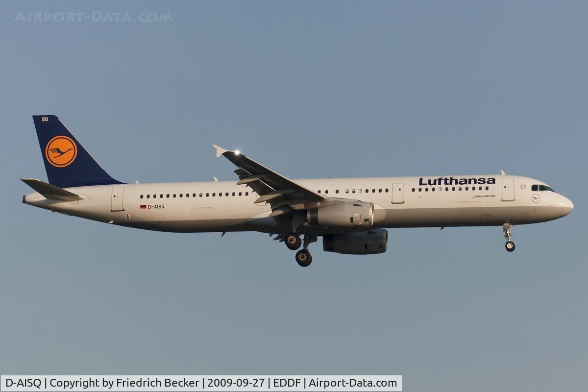 D-AISQ, 2009 Airbus A321-231 C/N 3936, on final