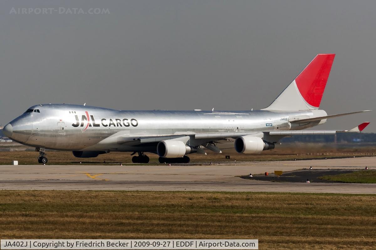 JA402J, 2004 Boeing 747-446F C/N 33749, taxying to the active