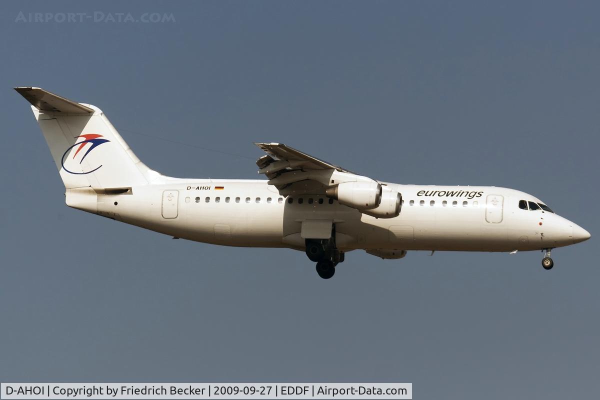 D-AHOI, 1990 British Aerospace BAe.146-300A C/N E3187, on final