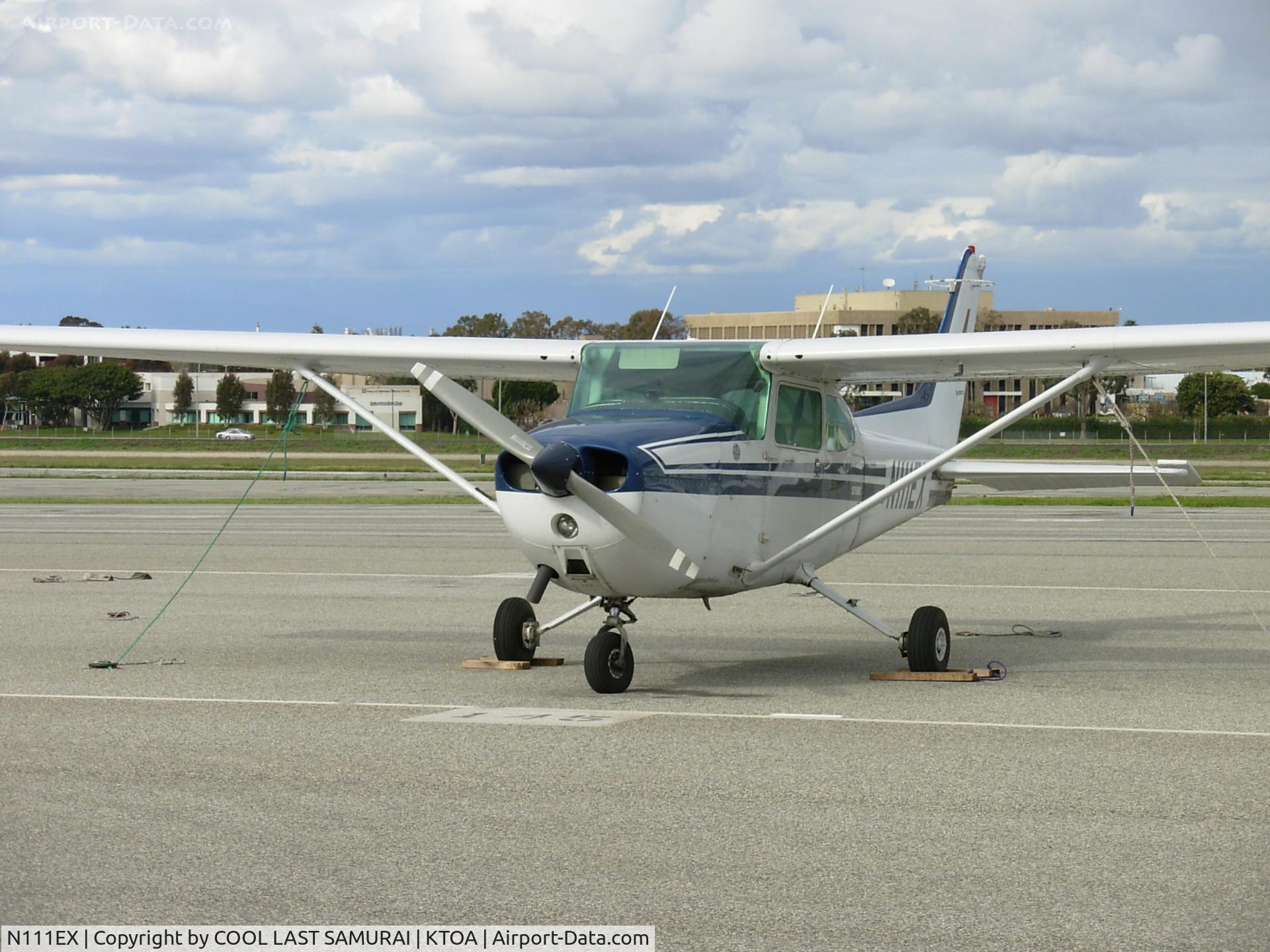 N111EX, 1981 Cessna 172P C/N 17275024, 1EX at Benbow Aviation parking, Torrance airport.