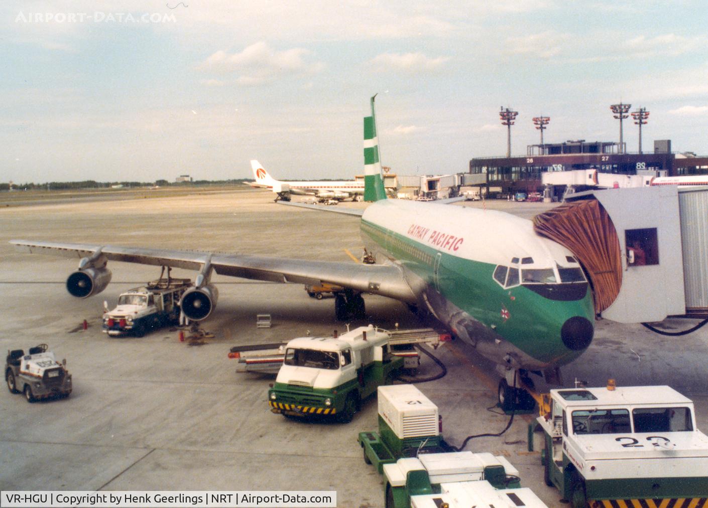 VR-HGU, 1965 Boeing 707-351C C/N 19034, Cathay Pacific at Narita