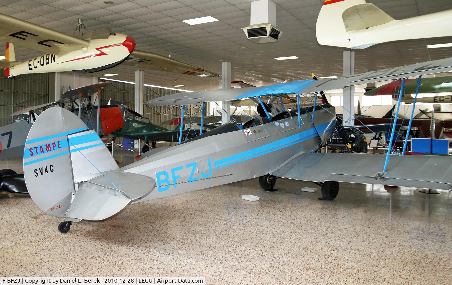 F-BFZJ, Stampe-Vertongen SV-4C C/N 46, Pretty French-registered Belgian biplane on display at the Museo del Aire, Cuatro Vientos, Madrid.