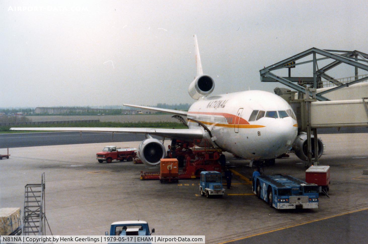 N81NA, 1973 Douglas DC-10-30 C/N 46712, National Airlines , ready for dep to JFK, May '79