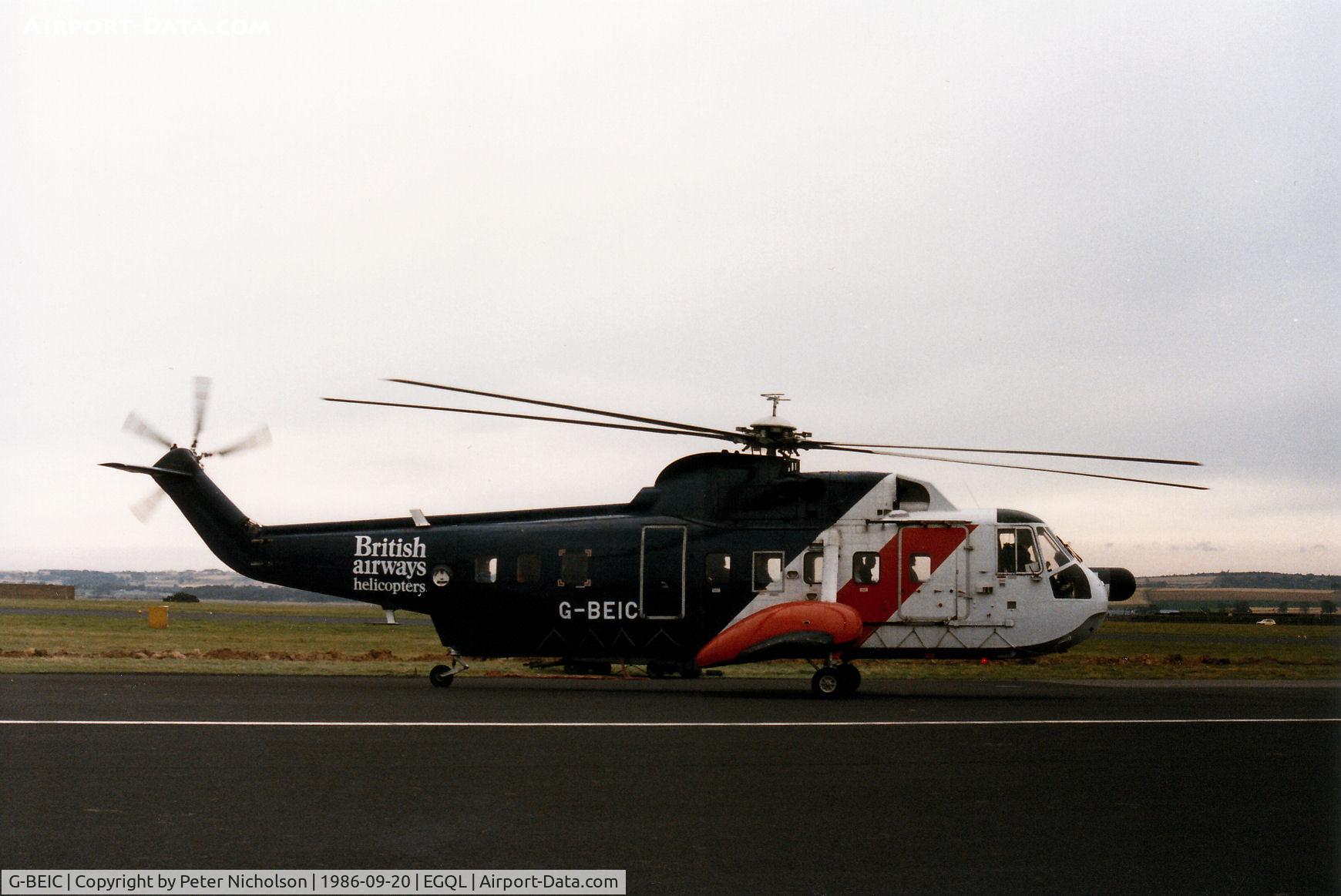 G-BEIC, 1979 Sikorsky S-61N C/N 61222, S-61N of British Airways Helicopters provided pleasure flights at the 1986 RAF Leuchars Airshow.