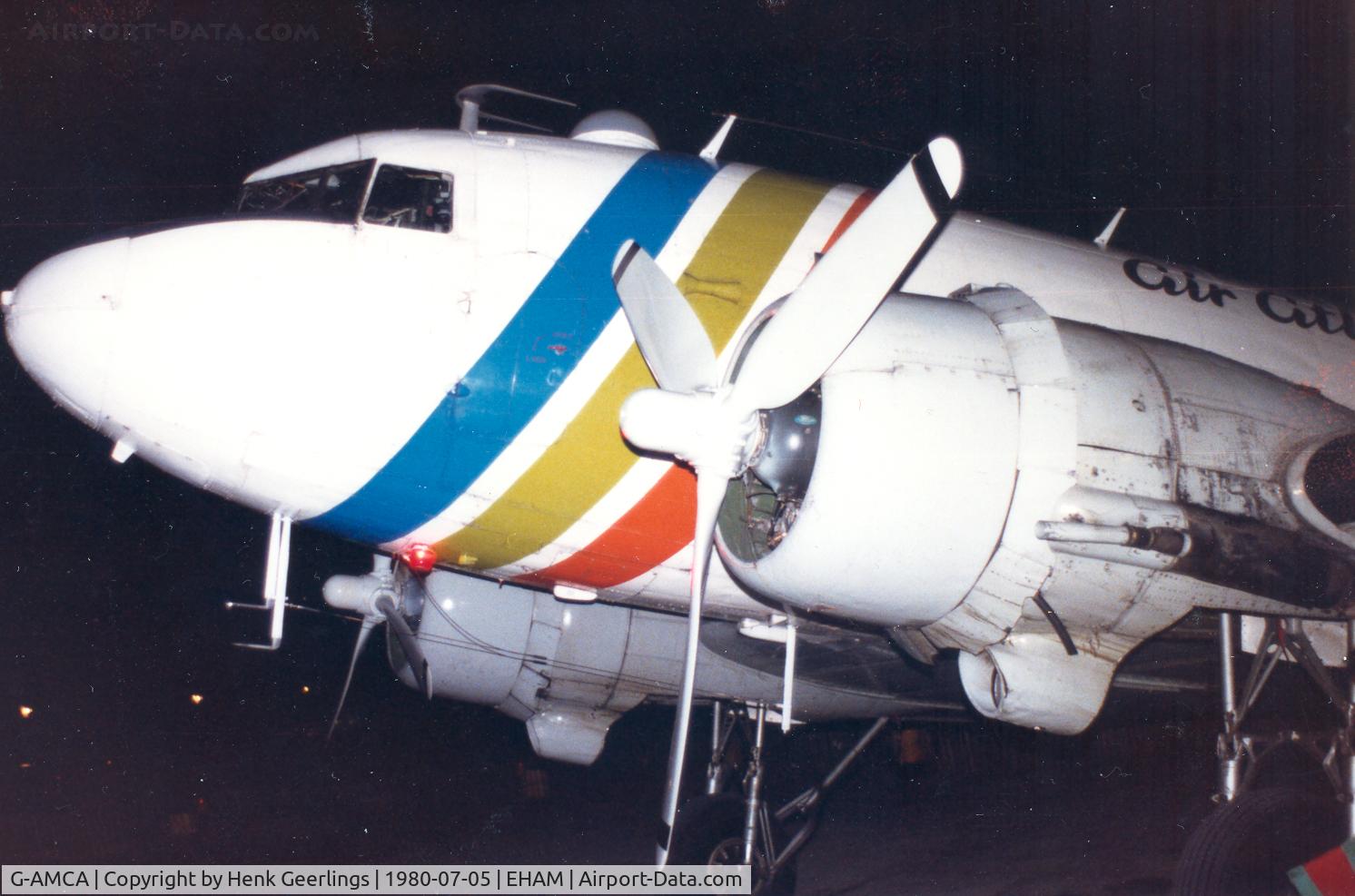 G-AMCA, 1945 Douglas DC-3C-R-1830-90C (C-47B) C/N 32966, Ready for dep. Night cargo flt by Air Atlantique for BCAL