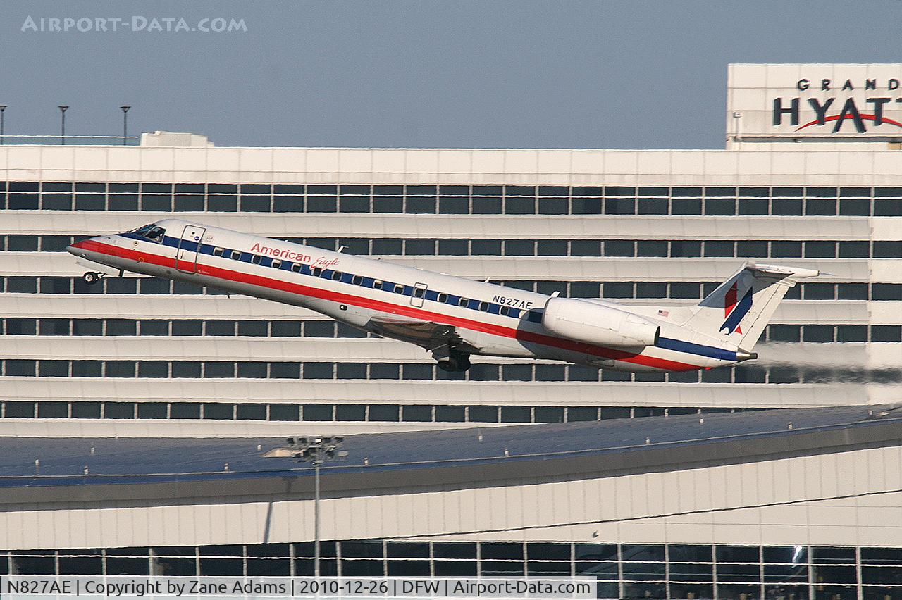 N827AE, 2002 Embraer ERJ-140LR (EMB-135KL) C/N 145602, American Airlines at DFW Airport