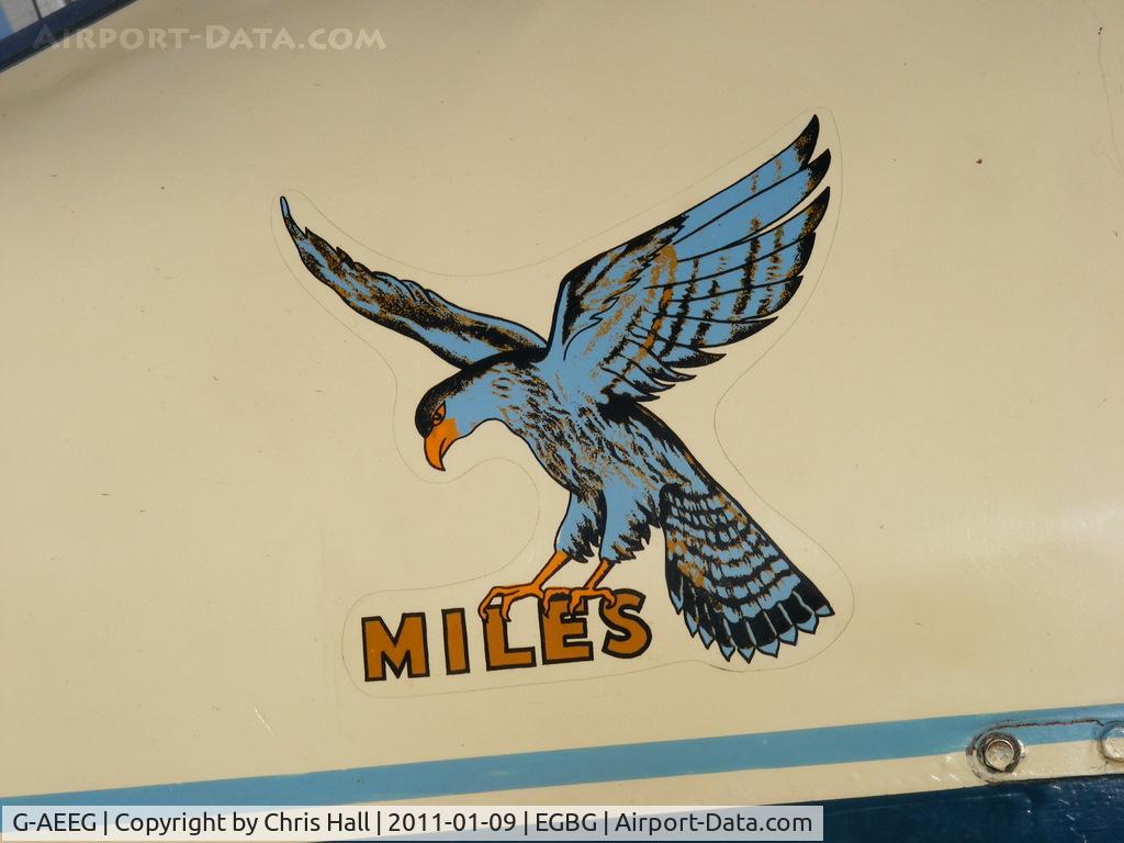 G-AEEG, 1936 Miles M-3A Falcon Major C/N 216, Miles Falcon logo