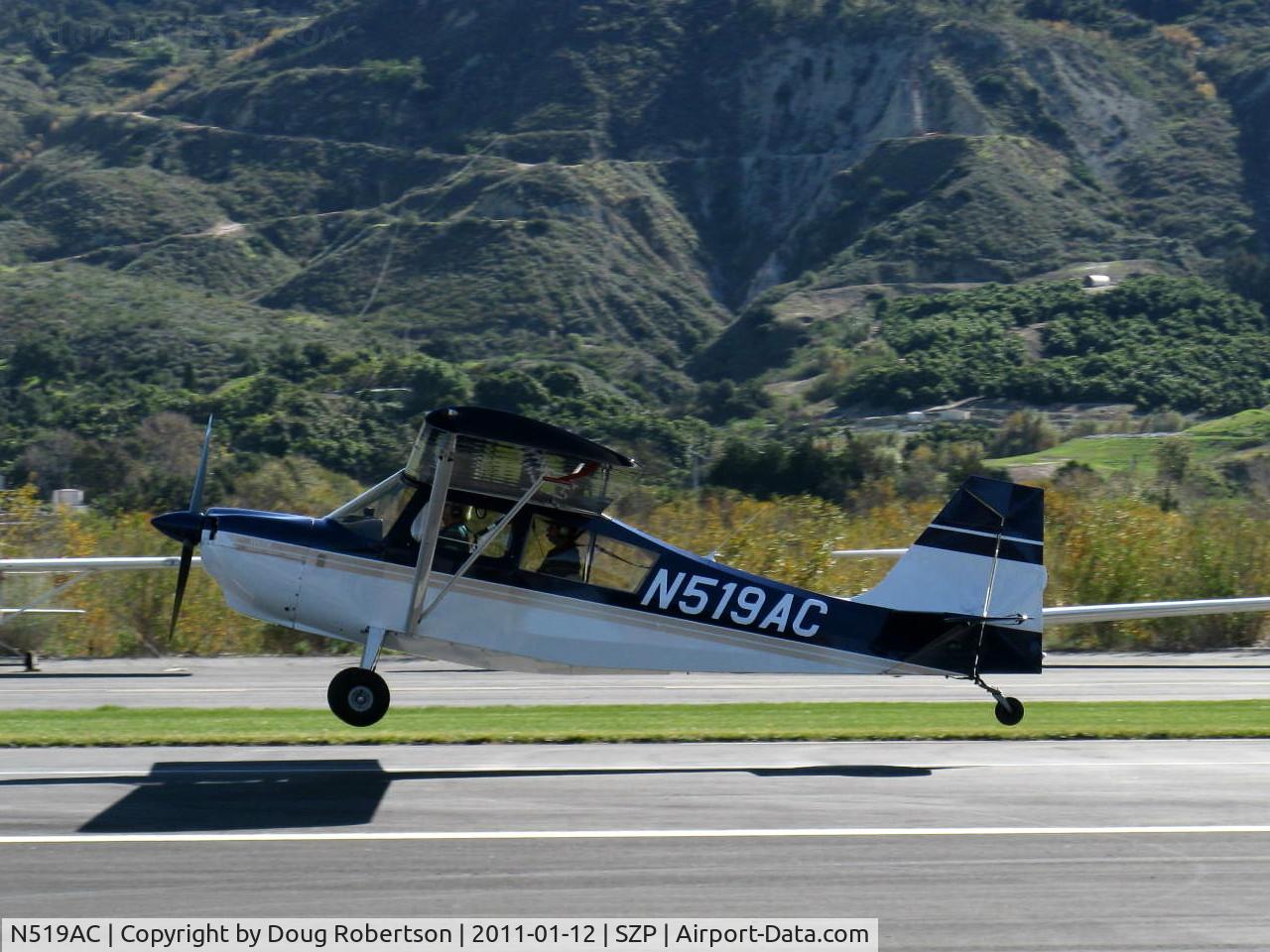 N519AC, 2000 American Champion 7GCBC C/N 1295-2000, 2000 American Champion 7GCBC EXPLORER, Lycoming O-320 150 Hp, landing Rwy 04