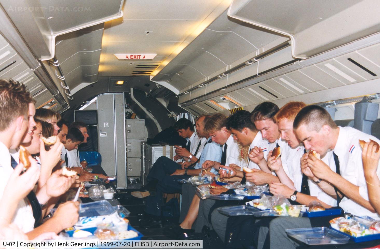 U-02, 1996 Fokker 60UTA-N C/N 20324, Cabin , Fokker 60 ,  KLu - Royal Dutch Airforce. Flt Soesterberg AFB to Rhein Main AFB Jul 1999