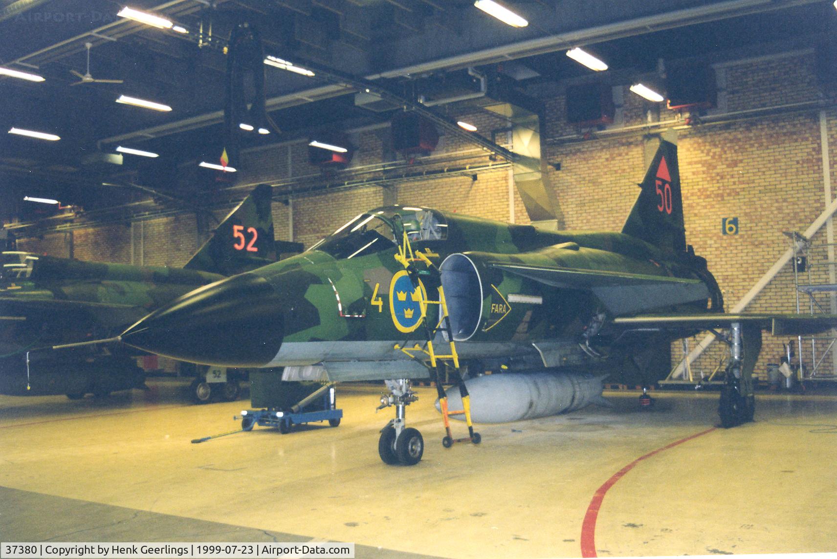 37380, Saab JA 37C Viggen C/N 37380, Swedish Air Force , Saab J37 Viggen.F14 base, Jul 1999