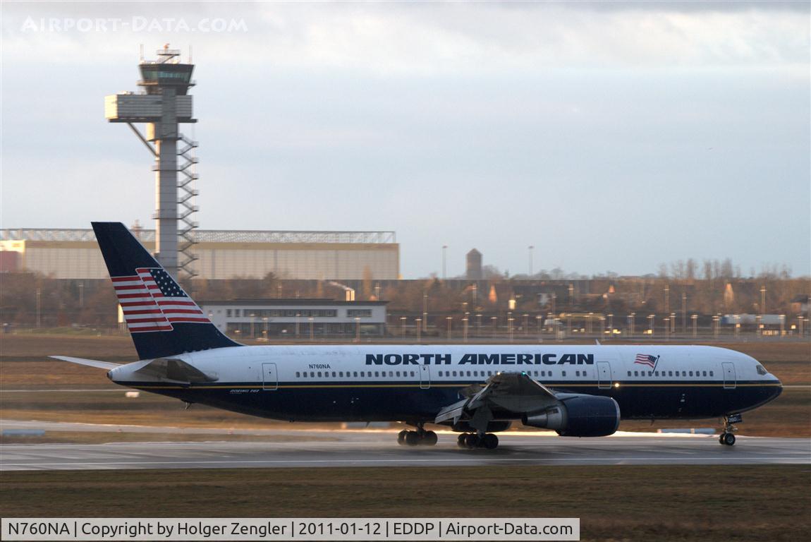 N760NA, 1993 Boeing 767-39H C/N 26257, Passing Leipzig tower with a load of boys and girls for A or I
