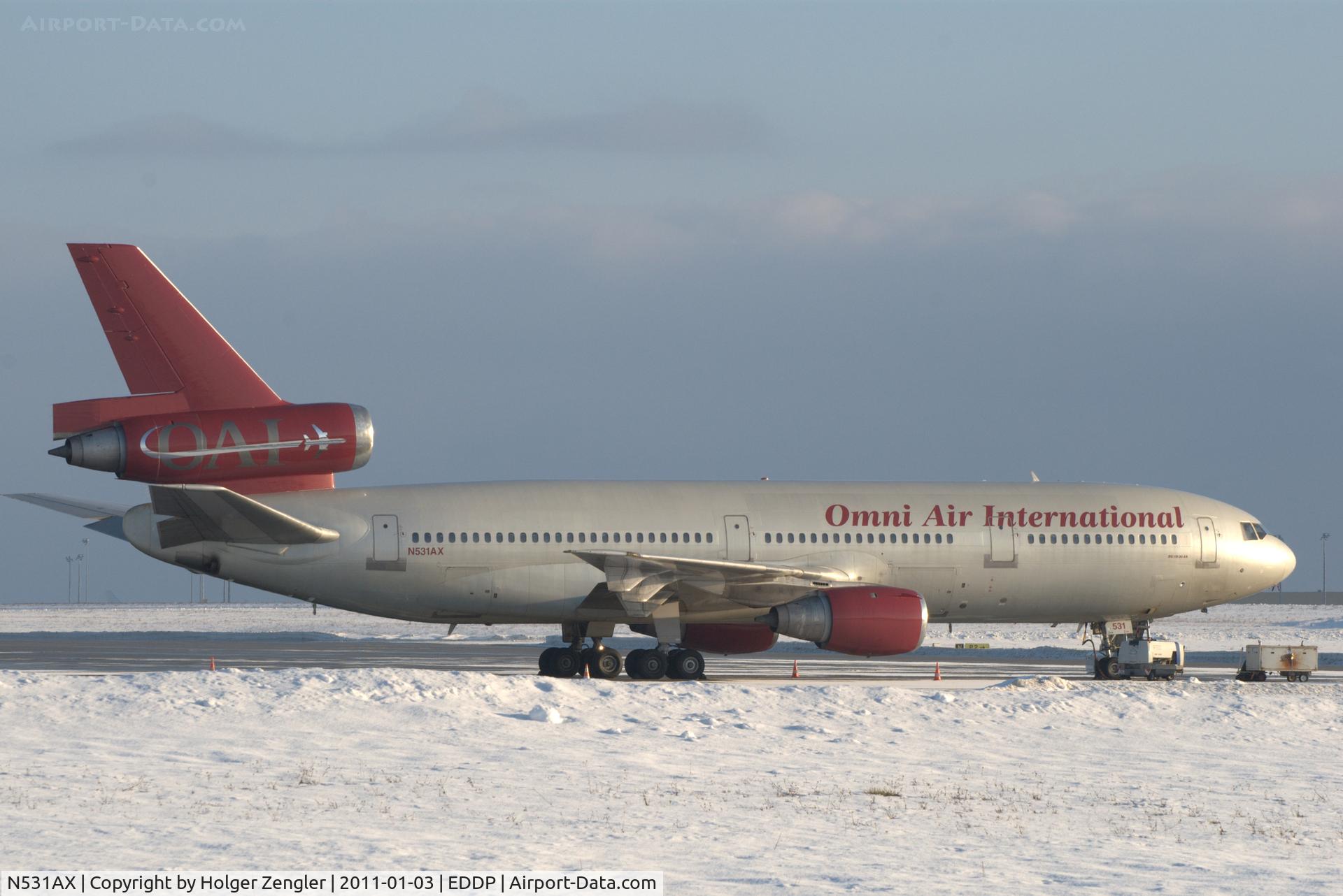 N531AX, 1988 McDonnell Douglas DC-10-30 C/N 48316, A long term guest at the american corner of LEJ.