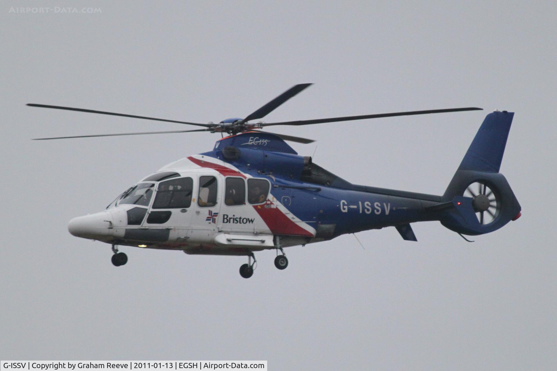 G-ISSV, 2006 Eurocopter EC-155B-1 C/N 6757, About to land on a dull day.