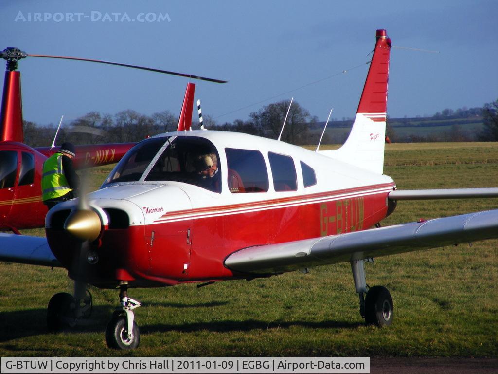 G-BTUW, 1974 Piper PA-28-151 Cherokee Warrior C/N 28-7415066, visitor from Enstone to the BMAA Icicle 2011 fly-in