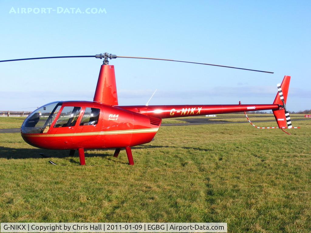G-NIKX, 2008 Robinson R44 Raven II C/N 12306, owned by Peter Holloway, who also owns a collection of Miles aircraft