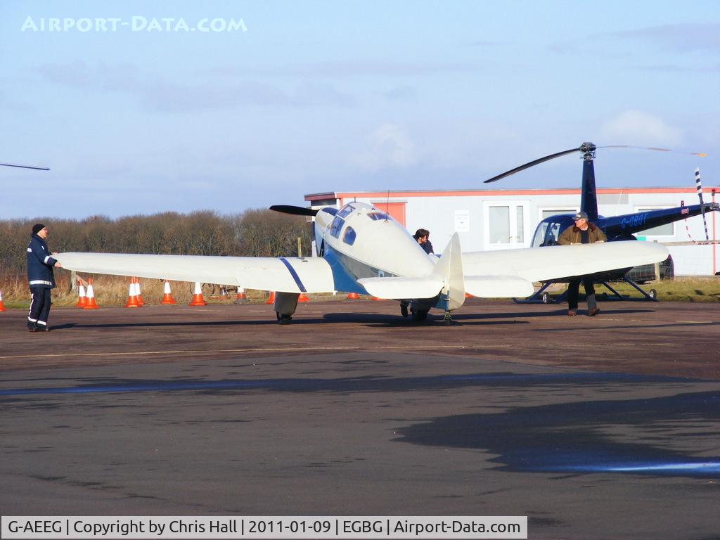 G-AEEG, 1936 Miles M-3A Falcon Major C/N 216, visitor from Old Warden at the BMAA Icicle 2011 fly-in