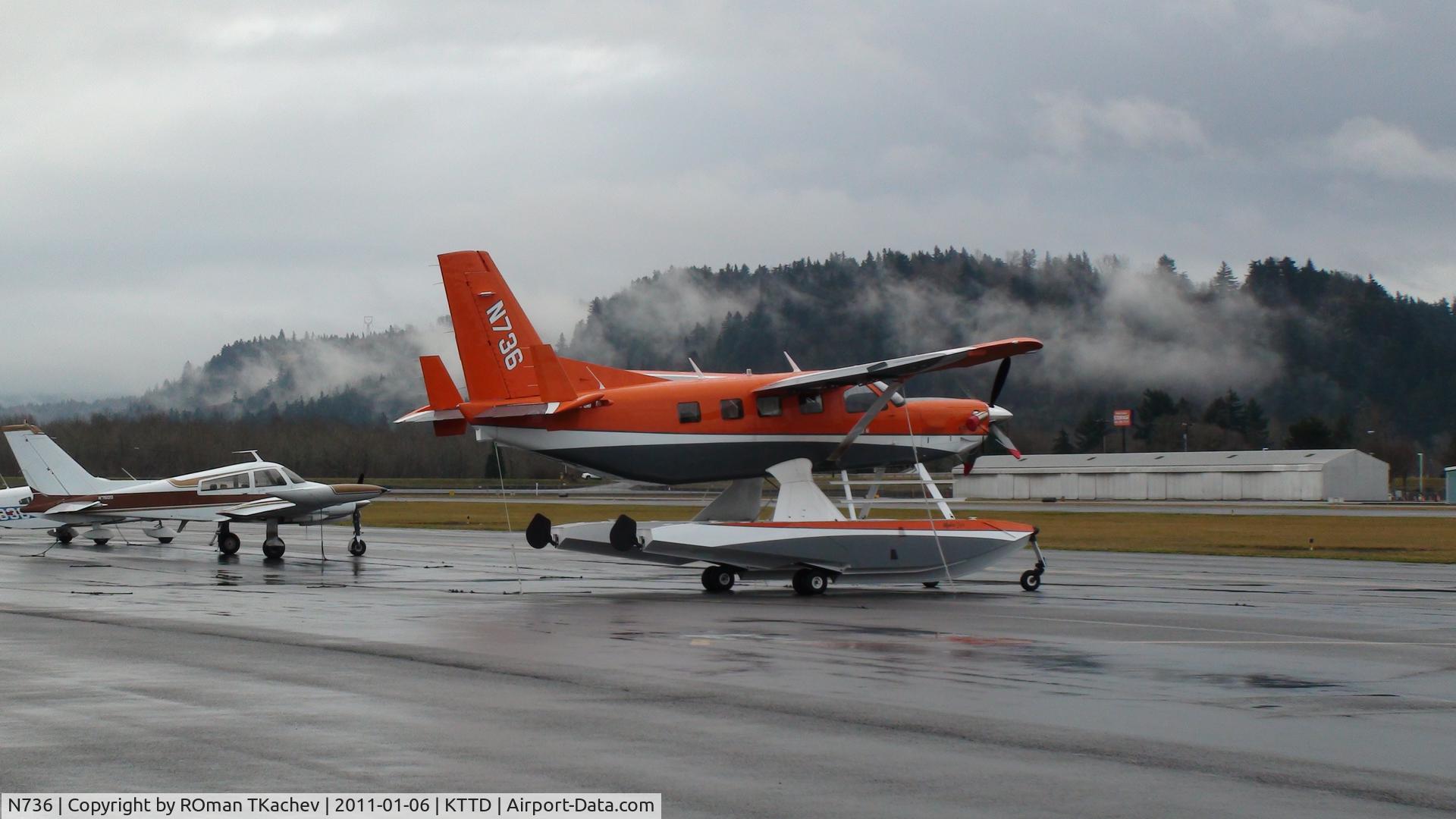 N736, 2009 Quest Kodiak 100 C/N 100-0019, Colombia gorge shrouded in clouds