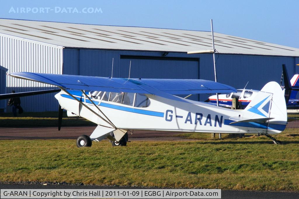 G-ARAN, 1960 Piper PA-18-150 Super Cub C/N 18-7307, visitor from Redhill to the BMAA Icicle 2011 fly-in