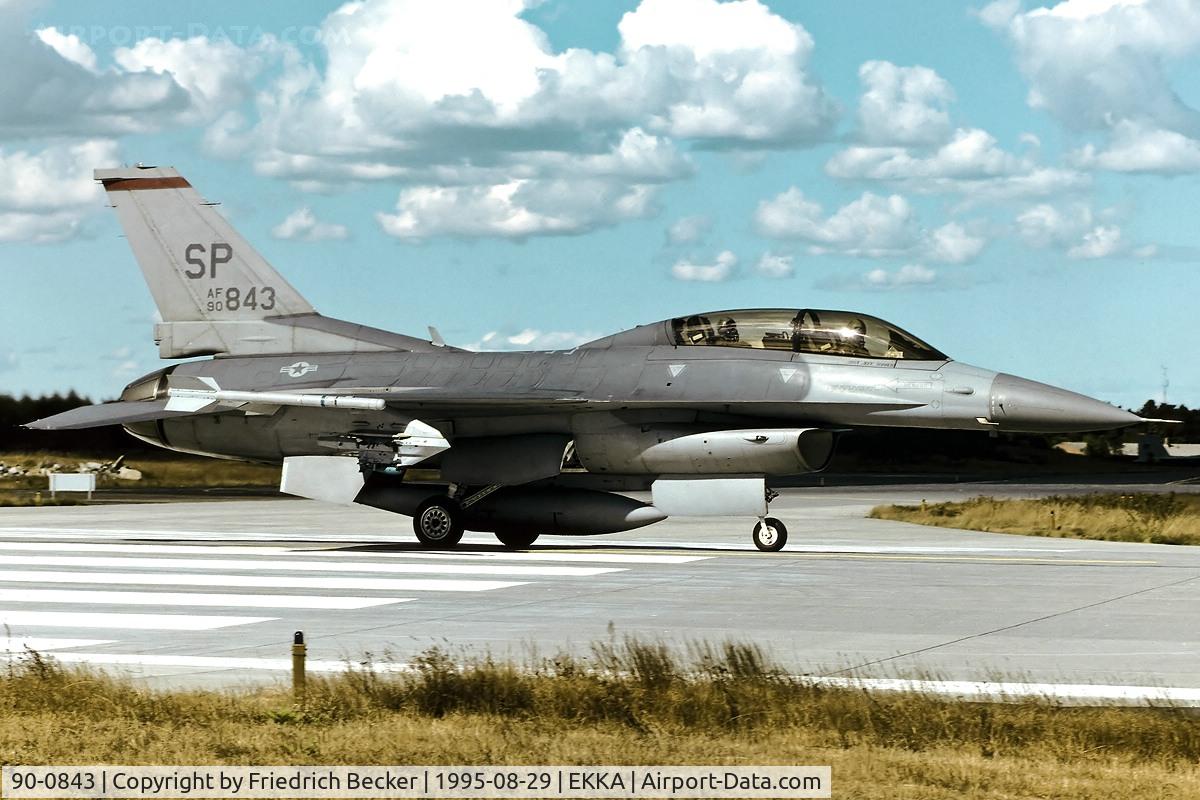 90-0843, 1990 General Dynamics F-16DJ-50-CF C/N CD-10, line up