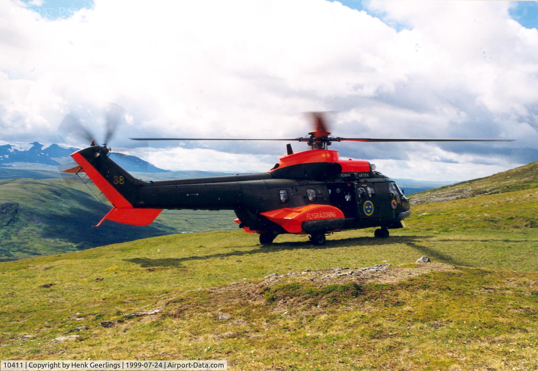 10411, Aérospatiale Hkp.10 Super Puma (AS-332M1) C/N 2410, Swedish Air Force , Super Puma 10411-88Goatback Mt - Ann , Jul '99