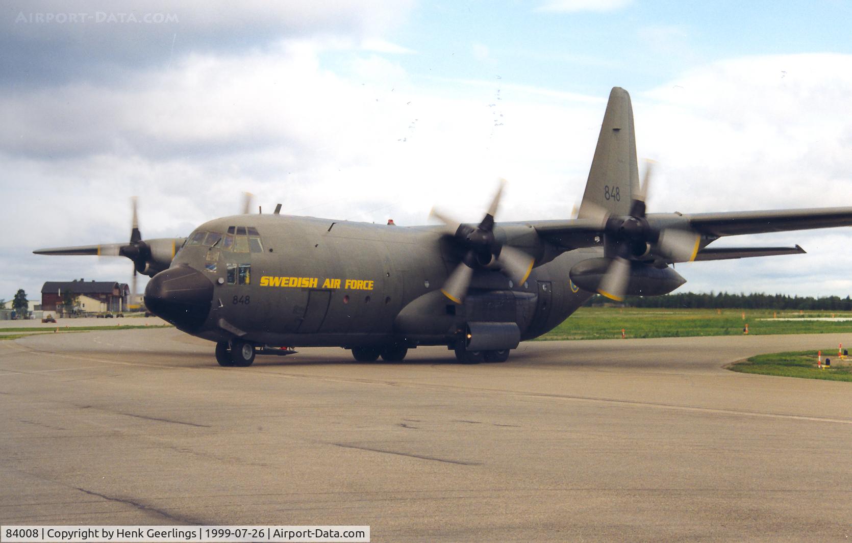 84008, Lockheed C-130H Hercules C/N 382-4890, Swedish  Air Force , 848 , Hercules  F4 base