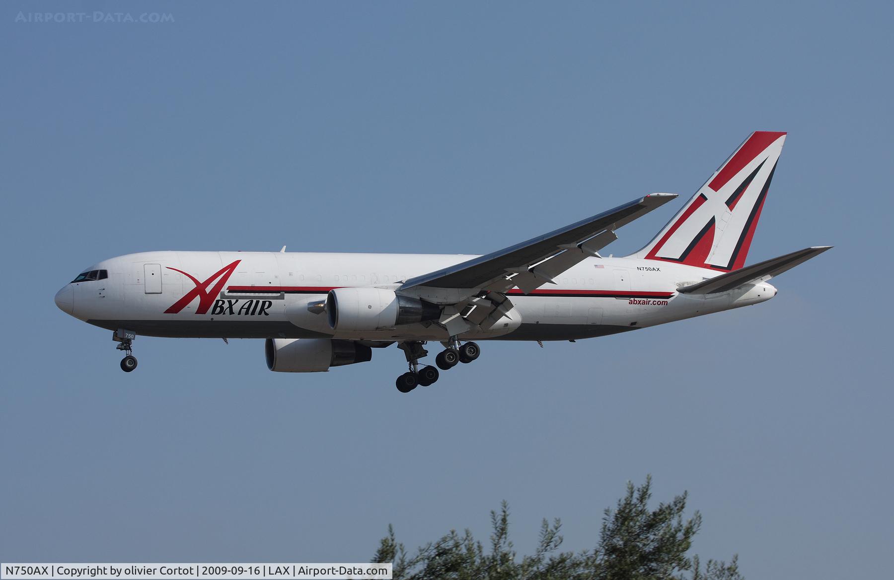 N750AX, 1984 Boeing 767-232 C/N 22227, landing at Los Angeles