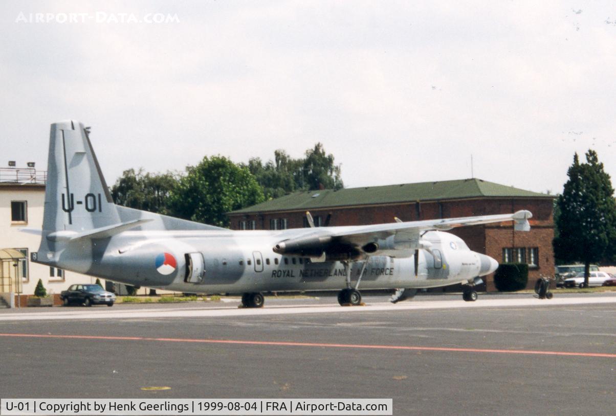 U-01, 1995 Fokker 60UTA-N C/N 20321, KLu Fokker 60 at Rhein Main , aug '99
