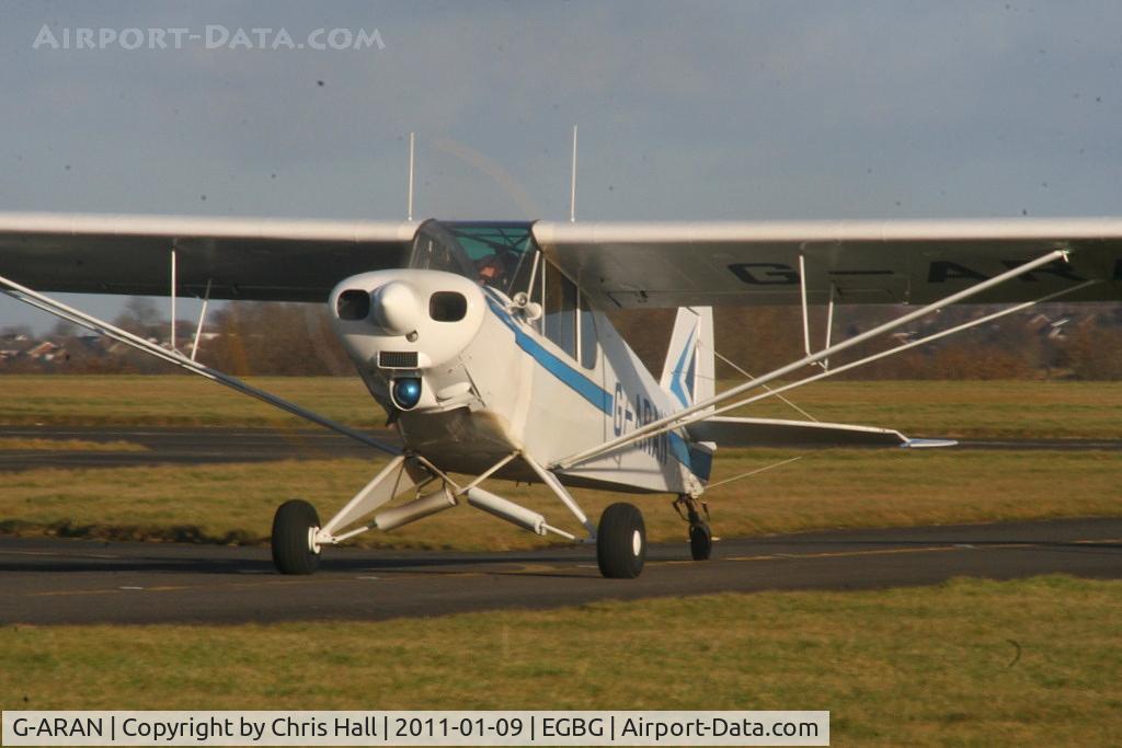 G-ARAN, 1960 Piper PA-18-150 Super Cub C/N 18-7307, visitor from Redhill to the BMAA Icicle 2011 fly-in