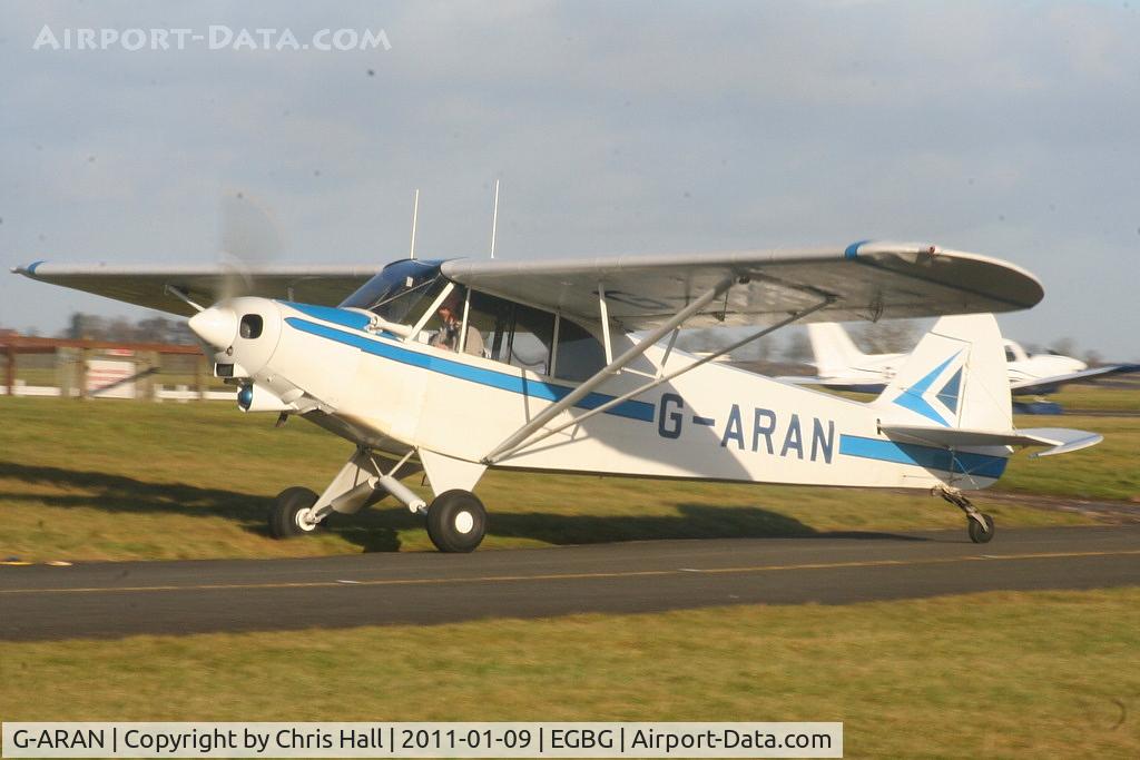 G-ARAN, 1960 Piper PA-18-150 Super Cub C/N 18-7307, visitor from Redhill to the BMAA Icicle 2011 fly-in