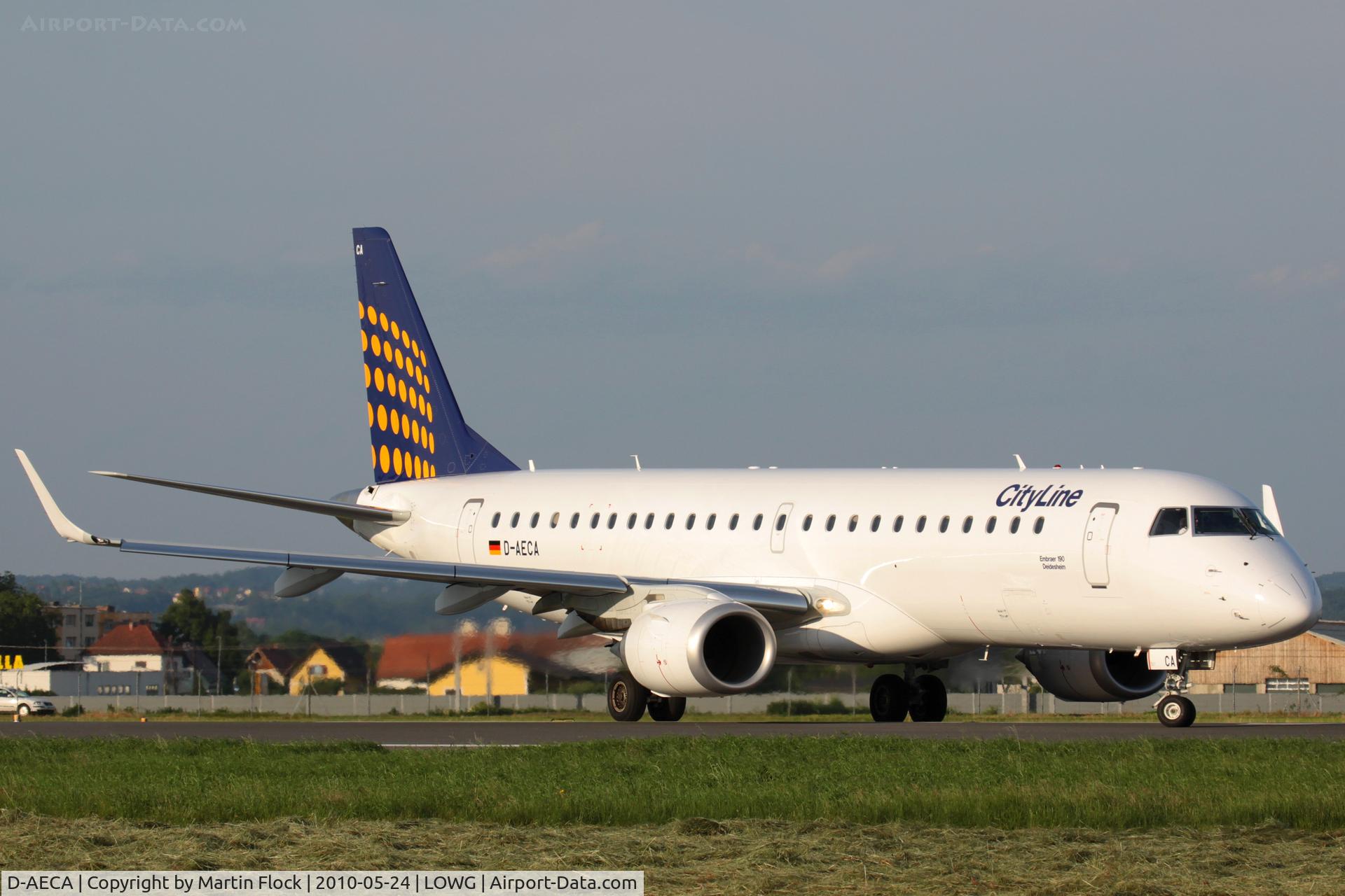 D-AECA, 2009 Embraer 190LR (ERJ-190-100LR) C/N 19000327, Cityline