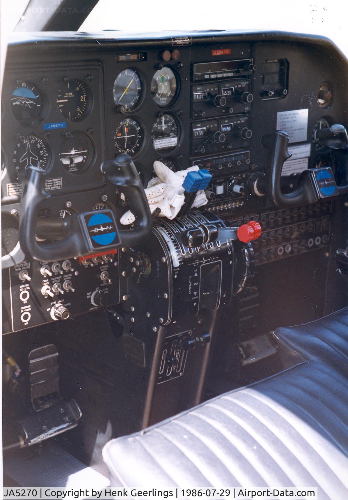 JA5270, 1980 Britten-Norman BN-2A-20 Islander C/N 909, NCA - New Central Aviation , Sado Island, Japan

Sado Airport , Cockpit BN=2A Islander