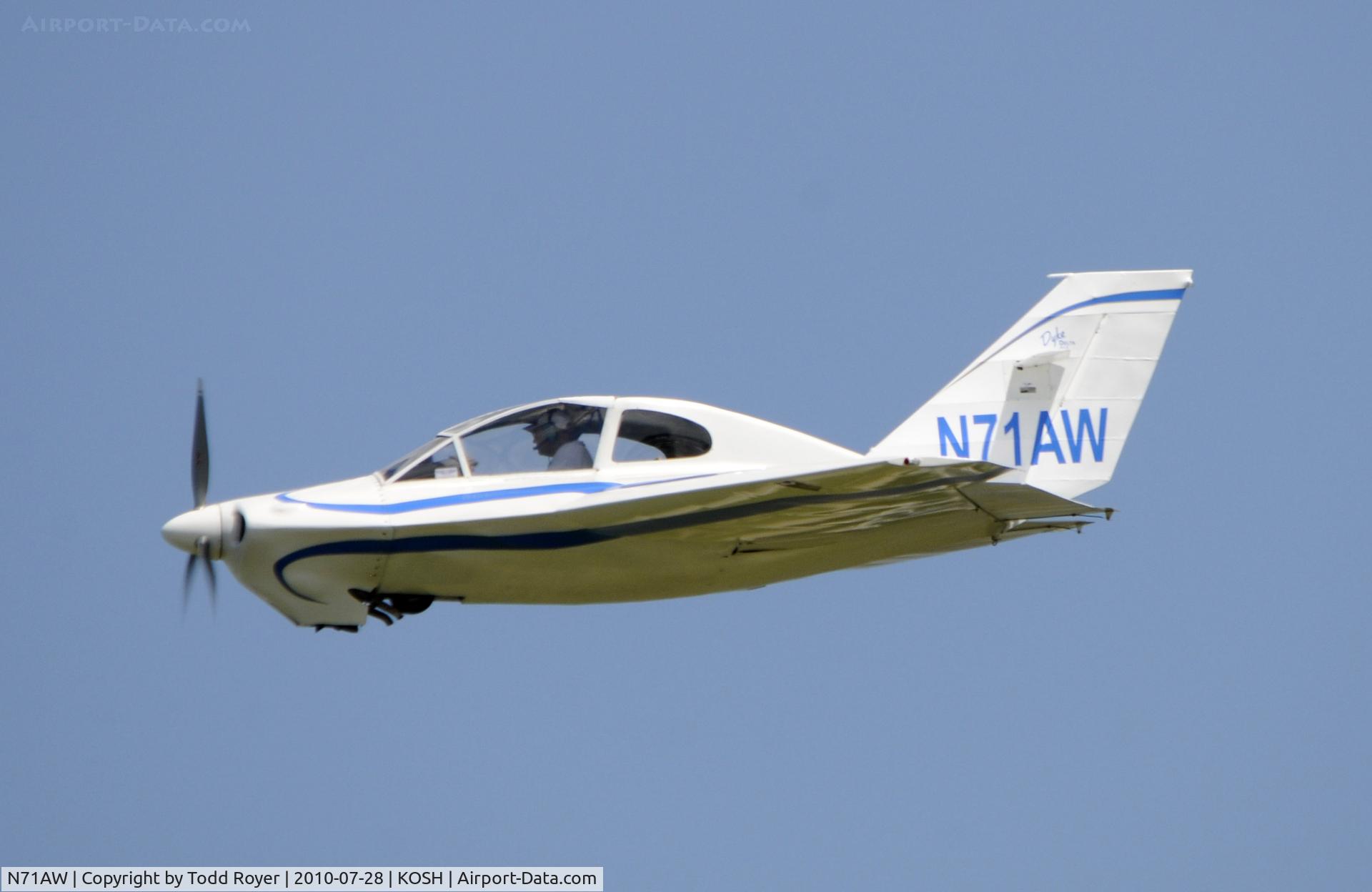 N71AW, 2010 Dyke JD-2 Delta C/N 1123, AIRVENTURE 2010