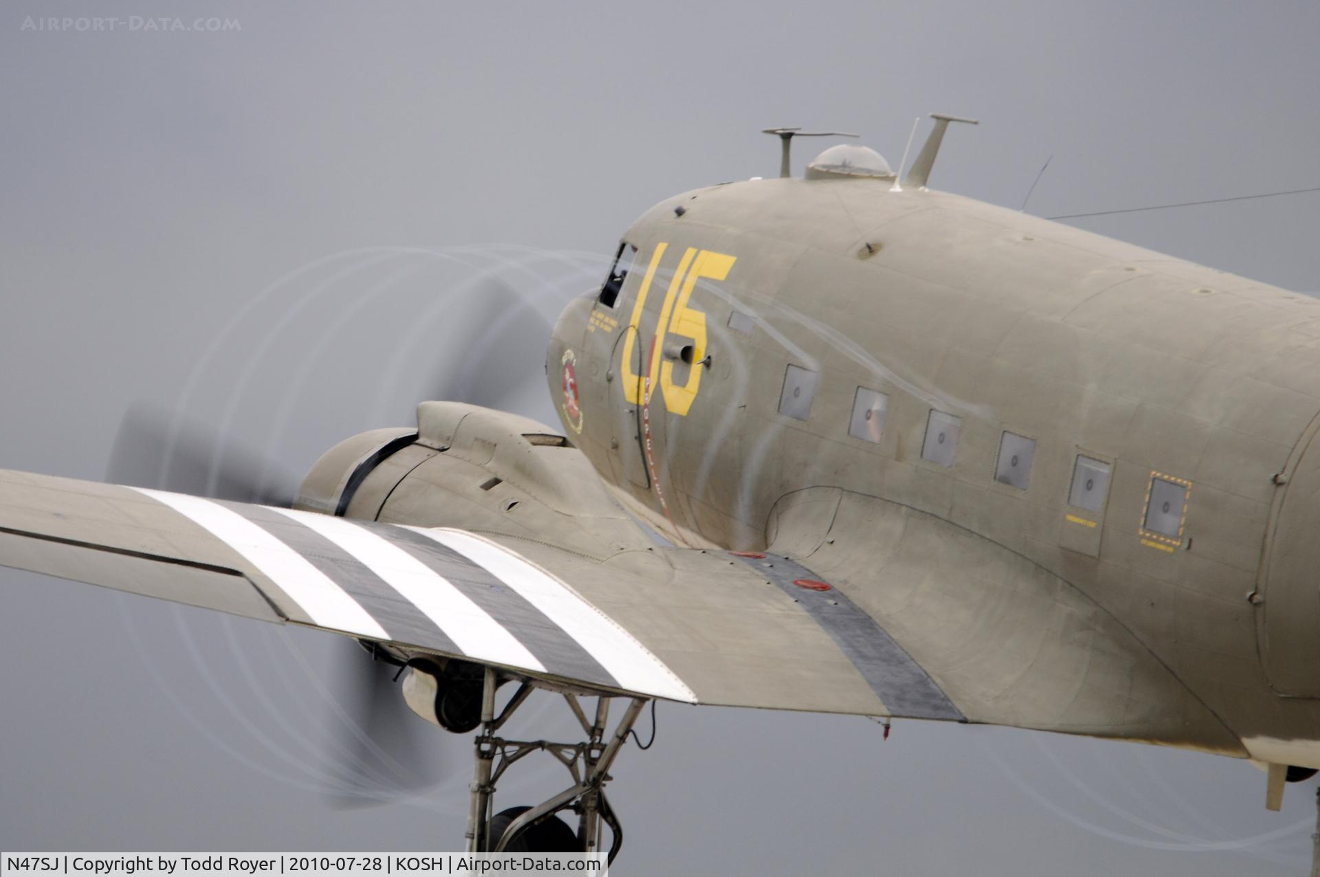 N47SJ, 1943 Douglas DC3C-R (C-47B-5-DK) C/N 14423, AIRVENTURE 2010