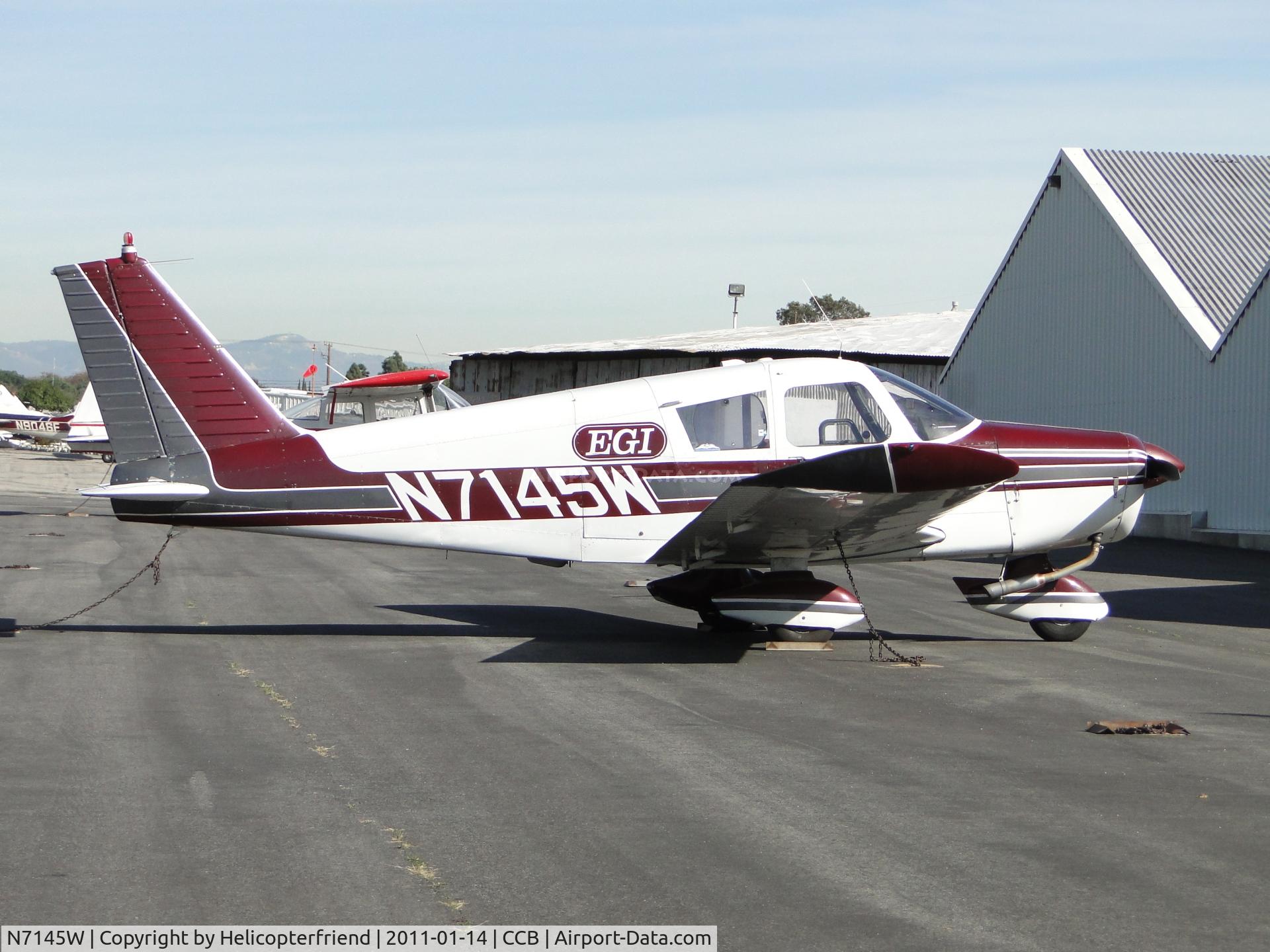 N7145W, 1963 Piper PA-28-180 C/N 28-972, Parked in transient parking