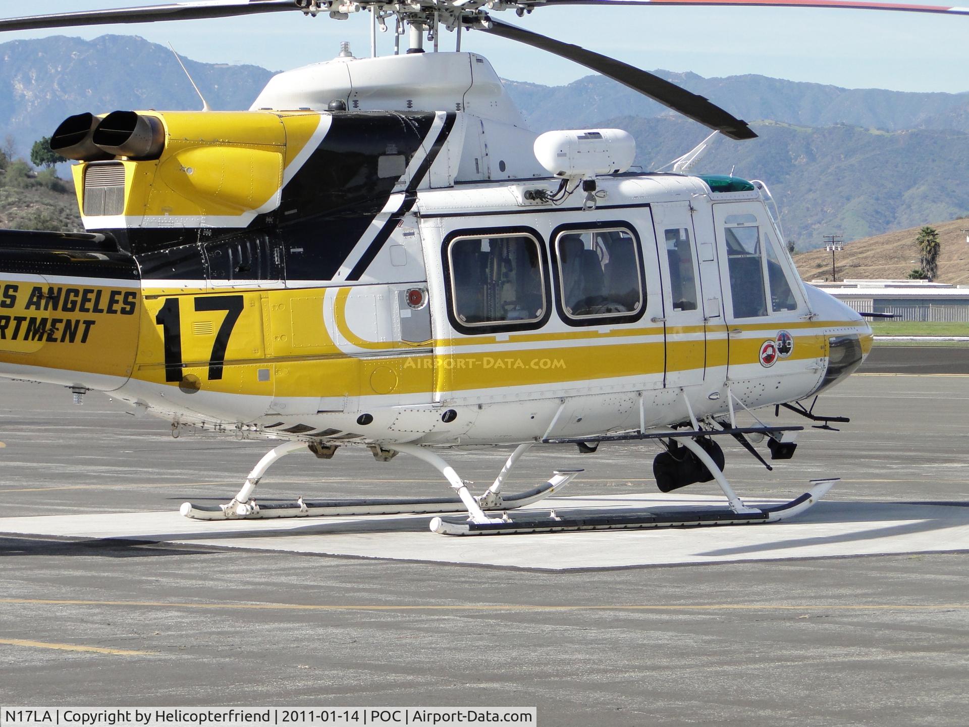 N17LA, 1992 Bell 412 C/N 36044, After taking several shots of the ship, I noticed the water tank was not on board, crew member said it was being repaired, be put back on 01/15/11