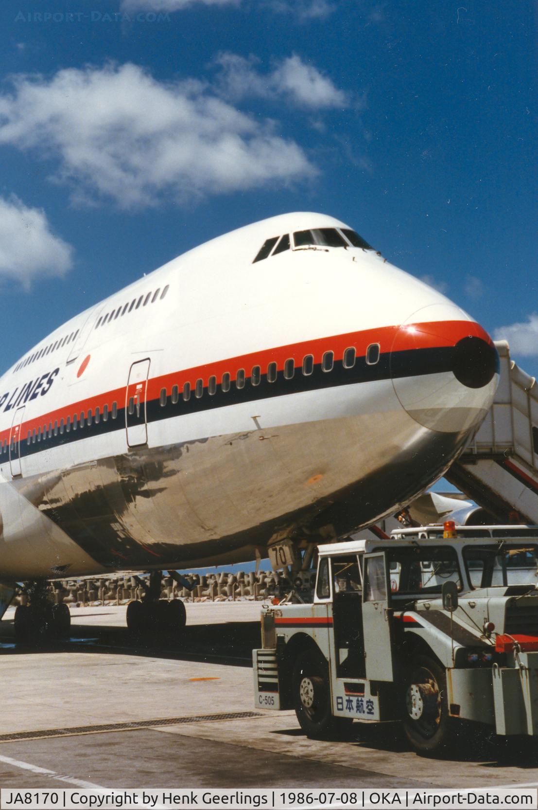 JA8170, 1986 Boeing 747-146B C/N 23390, Japan Air Lines