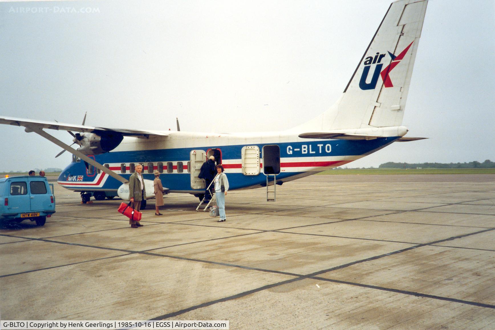 G-BLTO, 1984 Short 360-100 C/N SH.3664, Air UK , Short 360 bound for Amsterdam