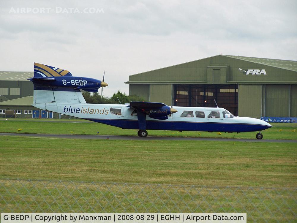 G-BEDP, 1976 Britten-Norman BN-2A Mk.III-2 Trislander C/N 1039, Blue Islands Flight departing